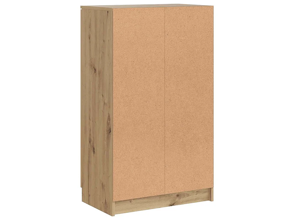 Schoenenkast 59x35x100,5 cm bewerkt hout artisanaal eikenkleur