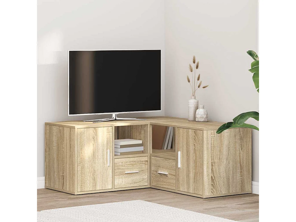 Hoekkast 160x40x45 cm bewerkt hout sonoma eikenkleurig