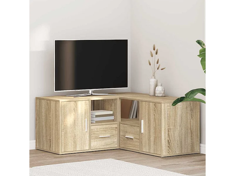 Hoekkast 160x40x45 cm bewerkt hout sonoma eikenkleurig