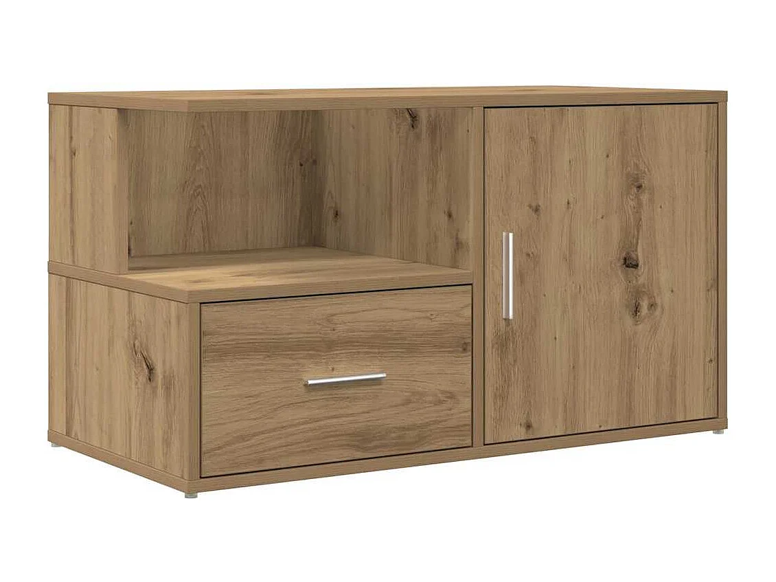 Mobile Angolare Rovere Artigianale 200x40x45 cm in Truciolato