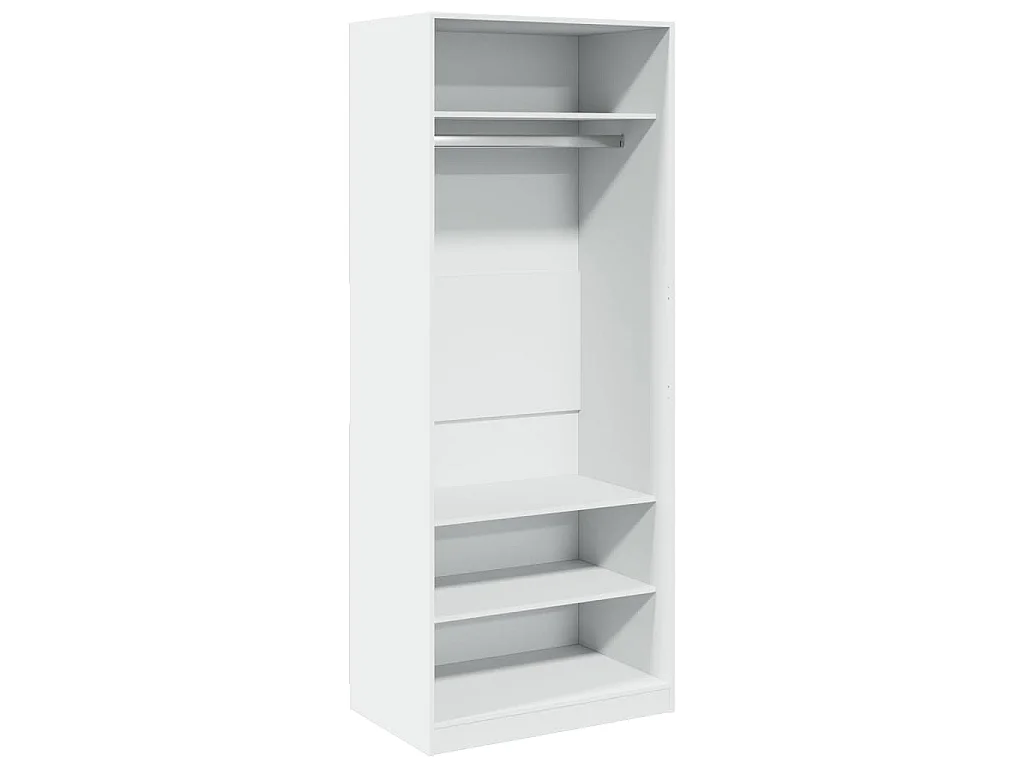 Kleiderschrank Weiß 80x50x200 cm Holzwerkstoff