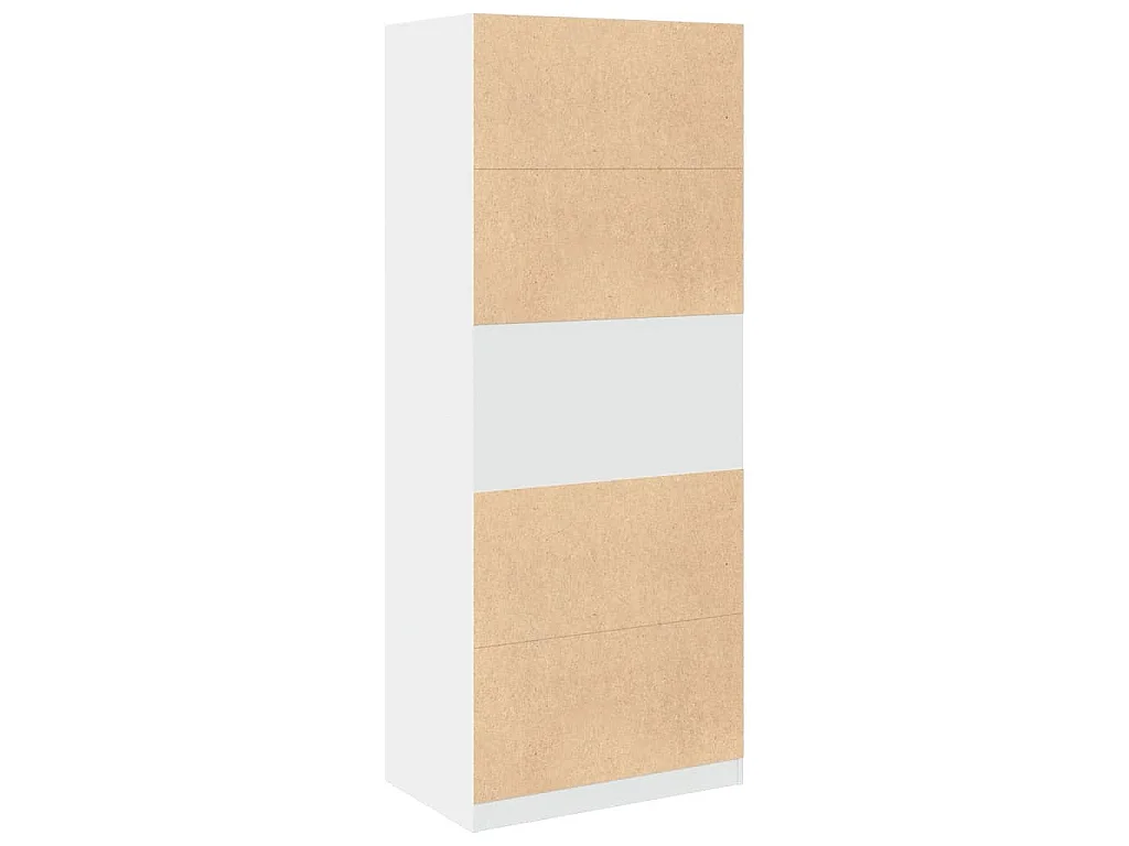 Kleiderschrank Weiß 80x50x200 cm Holzwerkstoff