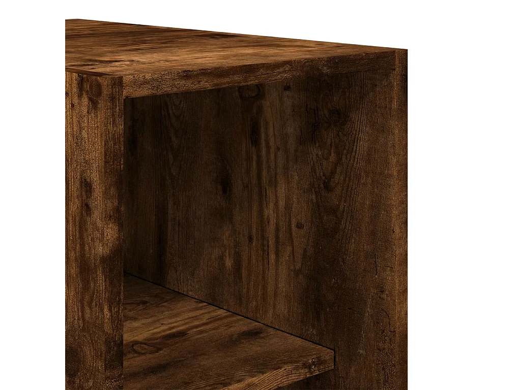 Kledingkast 30x50x200 cm bewerkt hout gerookt eikenkleurig