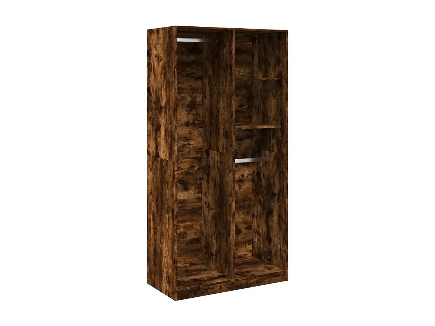 Armadio Rovere Fumo 100x50x200 cm in Legno Multistrato
