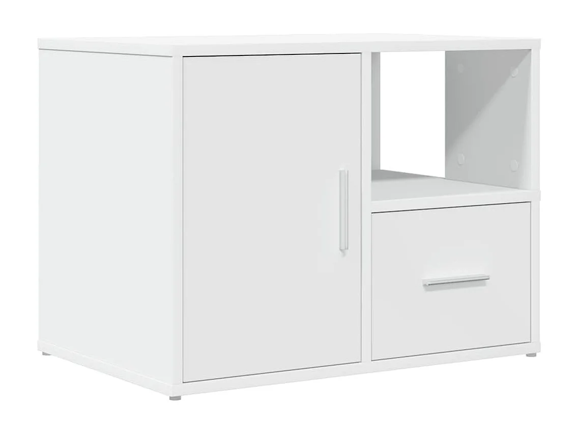 Hoekkast 160x40x45 cm bewerkt hout wit