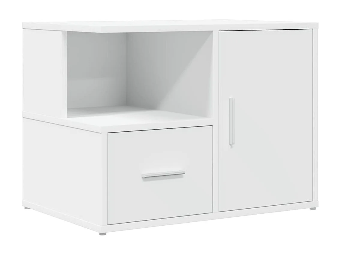 Hoekkast 160x40x45 cm bewerkt hout wit