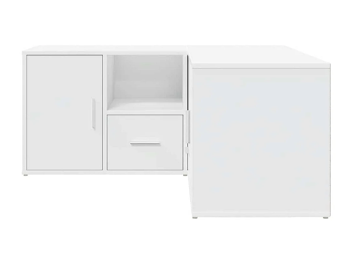 Hoekkast 160x40x45 cm bewerkt hout wit