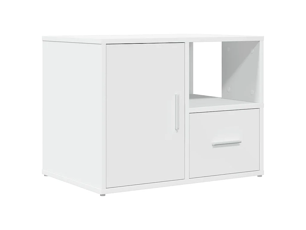 Hoekkast 160x40x45 cm bewerkt hout wit
