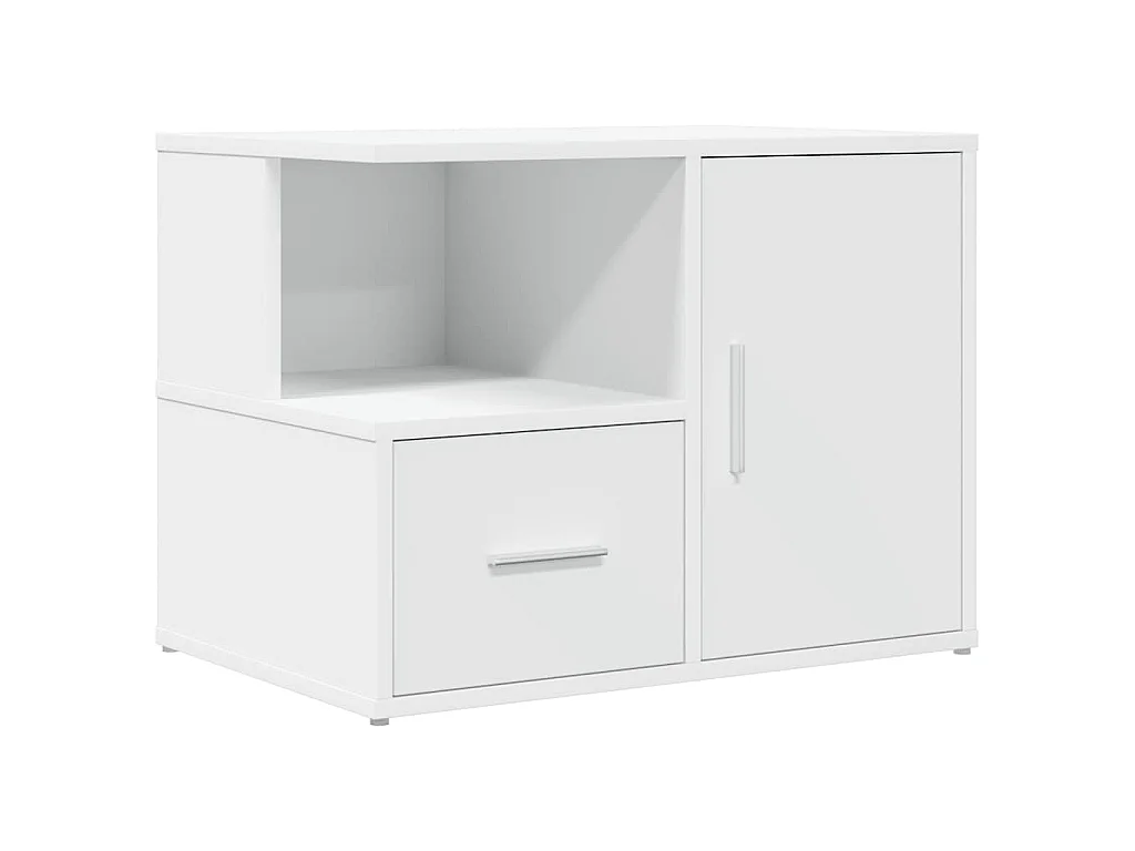 Hoekkast 160x40x45 cm bewerkt hout wit