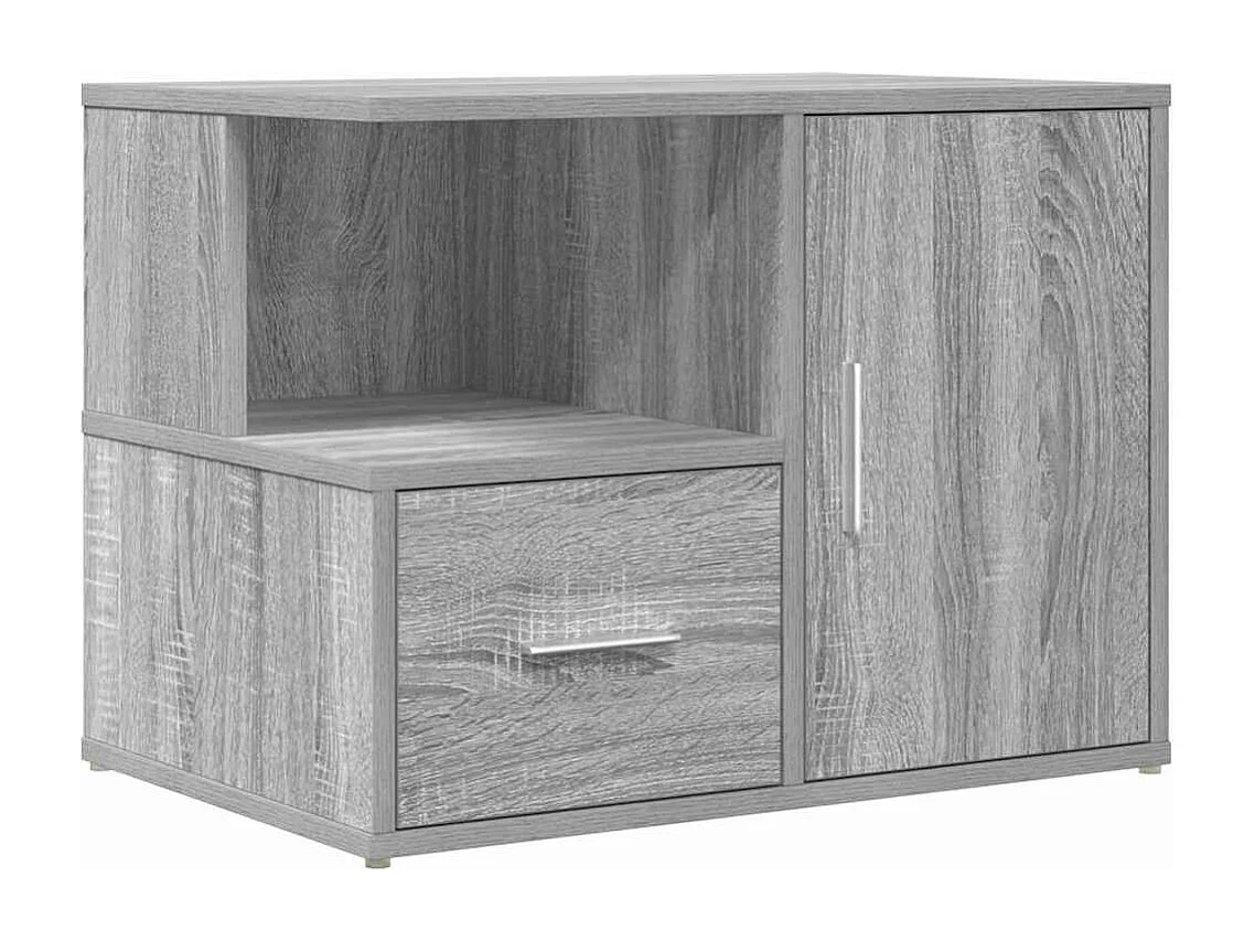 Hoekkast 160x40x45 cm bewerkt hout grijs sonoma eikenkleurig