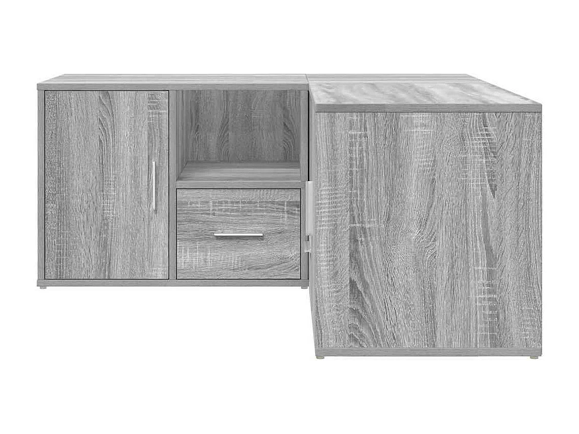 Hoekkast 160x40x45 cm bewerkt hout grijs sonoma eikenkleurig