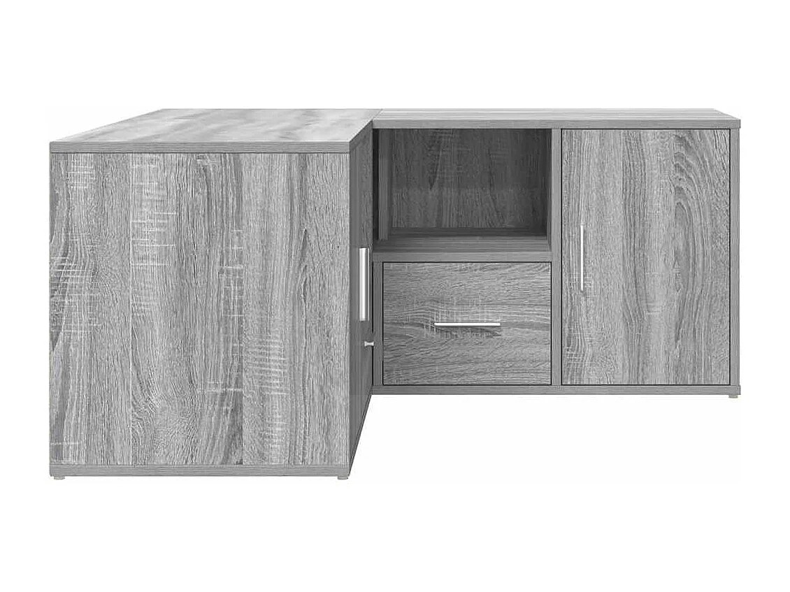 Hoekkast 160x40x45 cm bewerkt hout grijs sonoma eikenkleurig