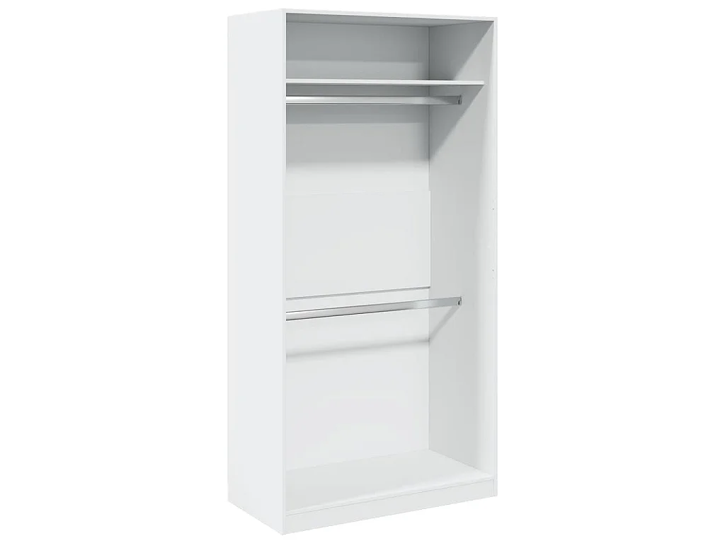 Kleiderschrank Weiß 100x50x200 cm Holzwerkstoff