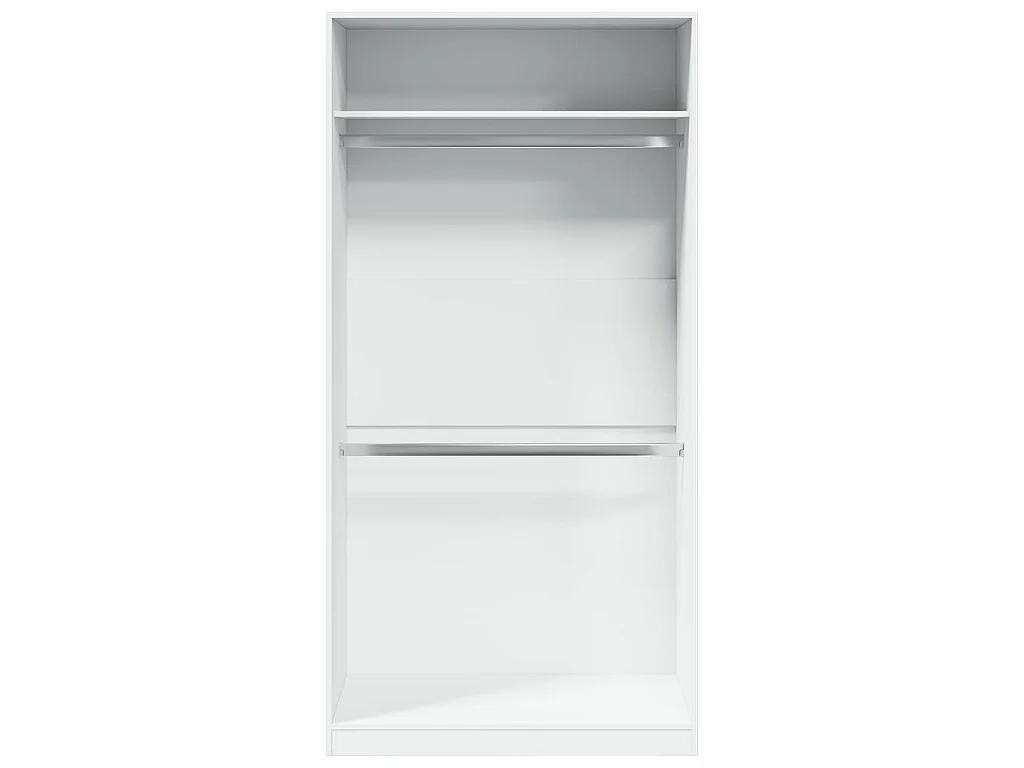 Kleiderschrank Weiß 100x50x200 cm Holzwerkstoff