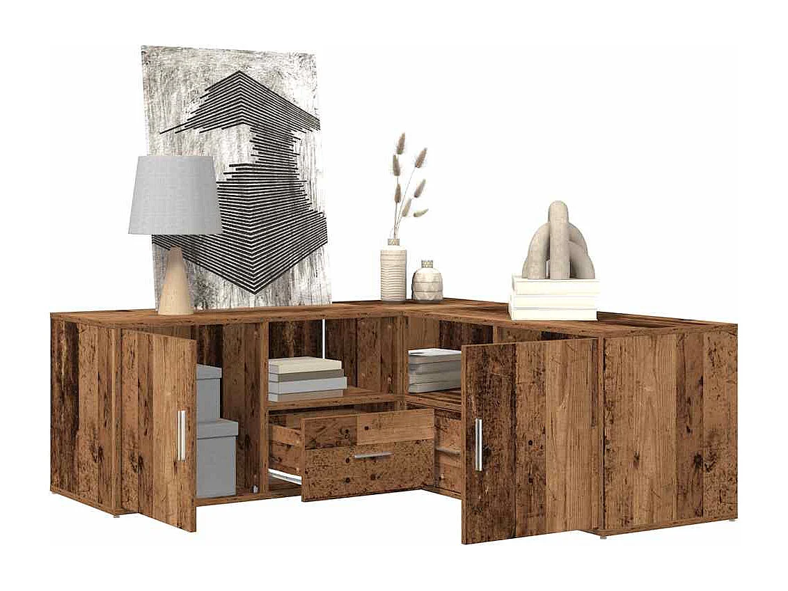 Eckregal Altholz-Optik 200x40x45 cm Holzwerkstoff