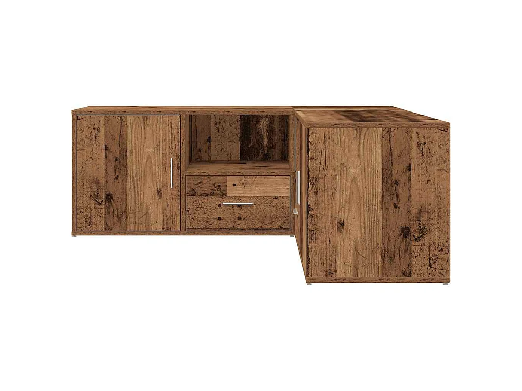 Mueble de esquina madera de ingeniería envejecida 200x40x45 cm