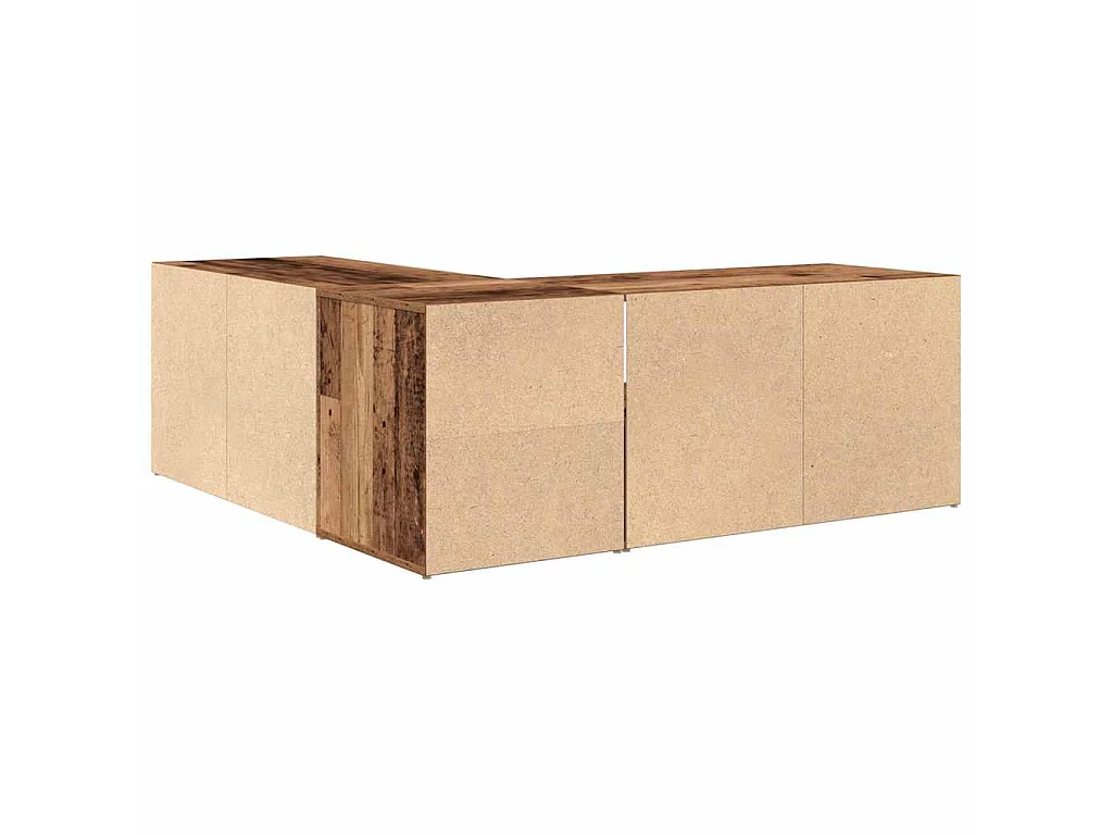 Mueble de esquina madera de ingeniería envejecida 200x40x45 cm