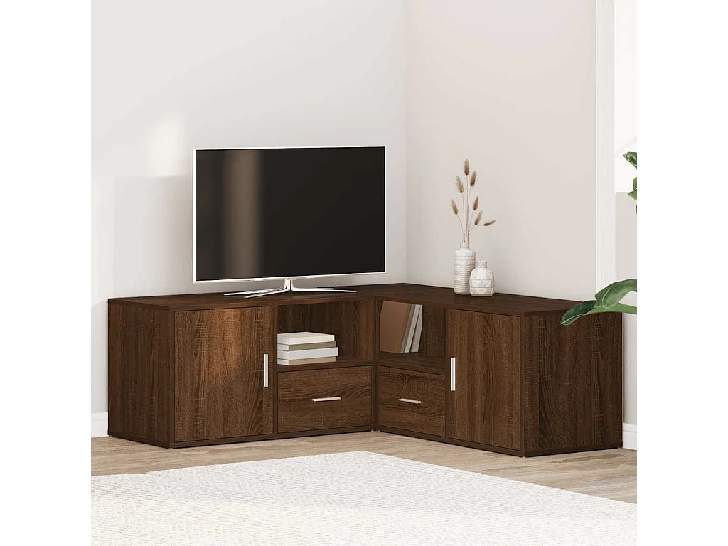 Armoire d'angle chêne marron 200x40x45 cm bois d'ingénierie