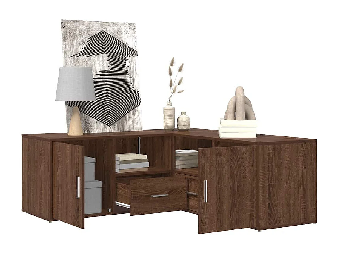 Armoire d'angle chêne marron 200x40x45 cm bois d'ingénierie