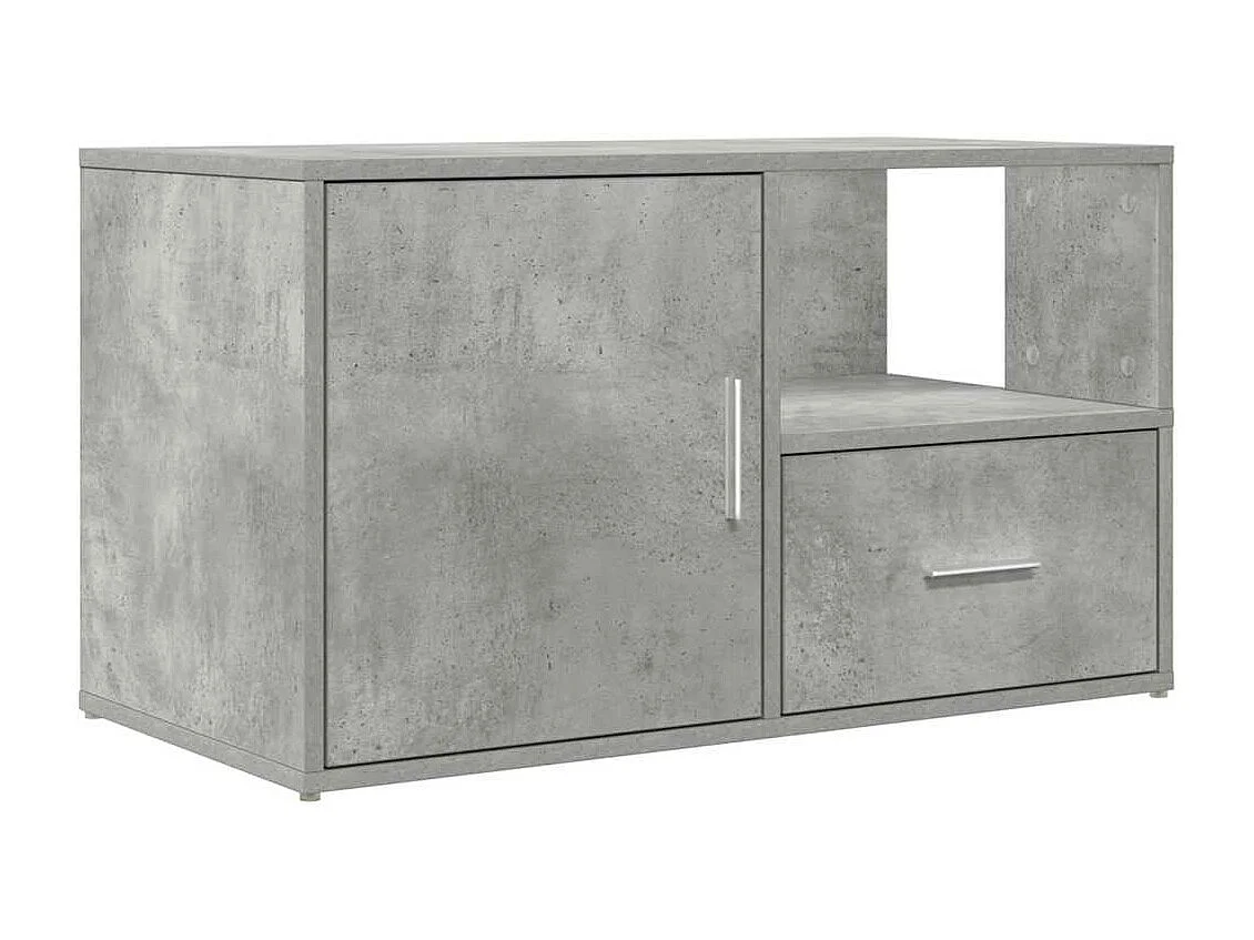 Armoire d'angle gris béton 200x40x45 cm bois d’ingénierie