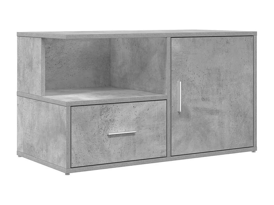 Armoire d'angle gris béton 200x40x45 cm bois d’ingénierie