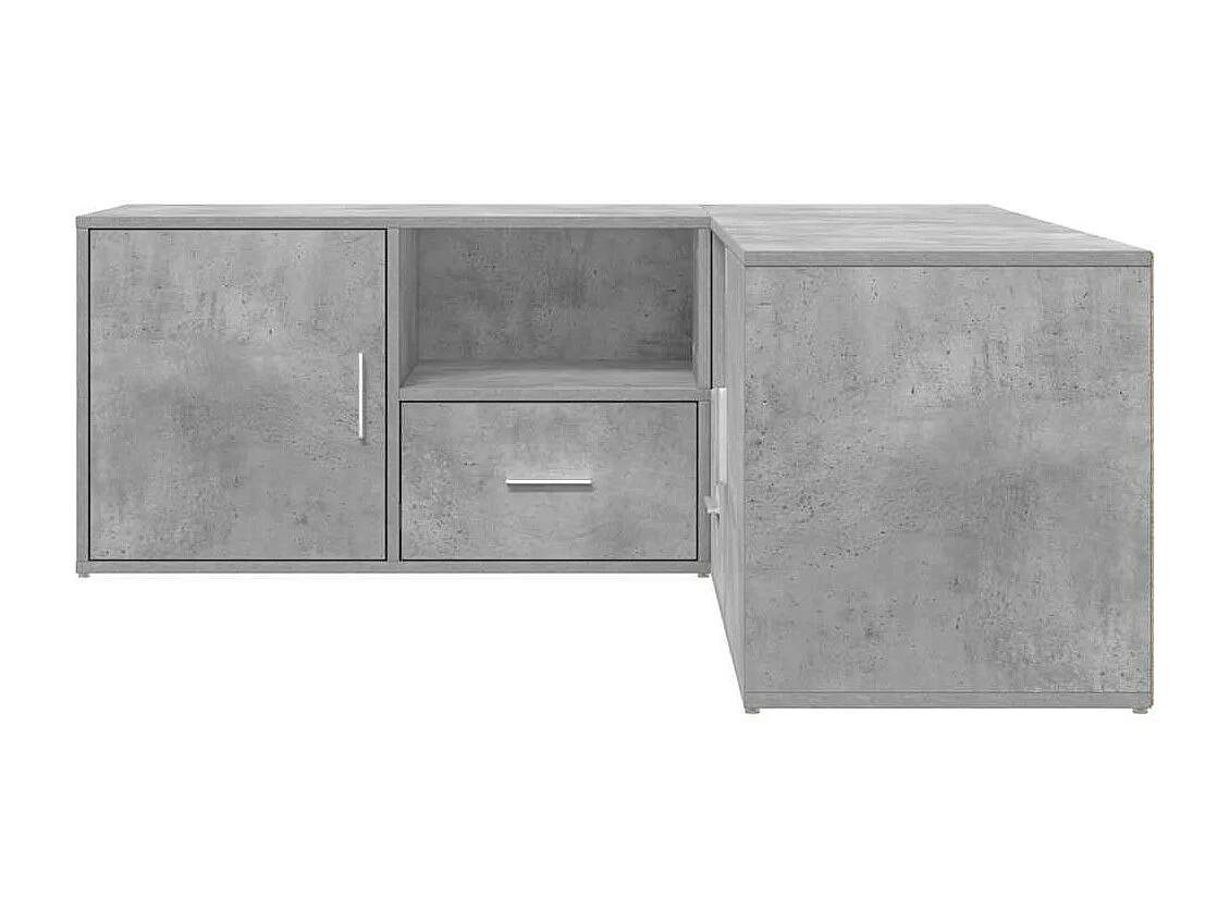 Armoire d'angle gris béton 200x40x45 cm bois d’ingénierie