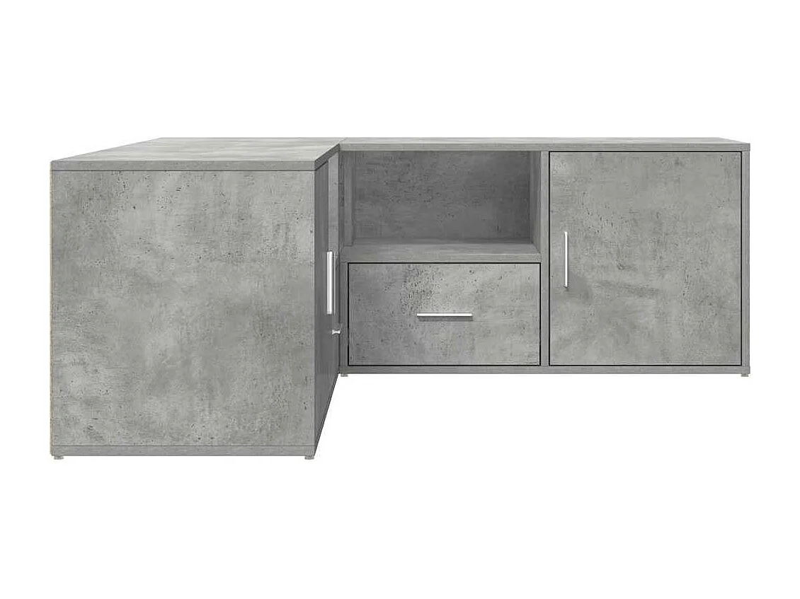 Armoire d'angle gris béton 200x40x45 cm bois d’ingénierie