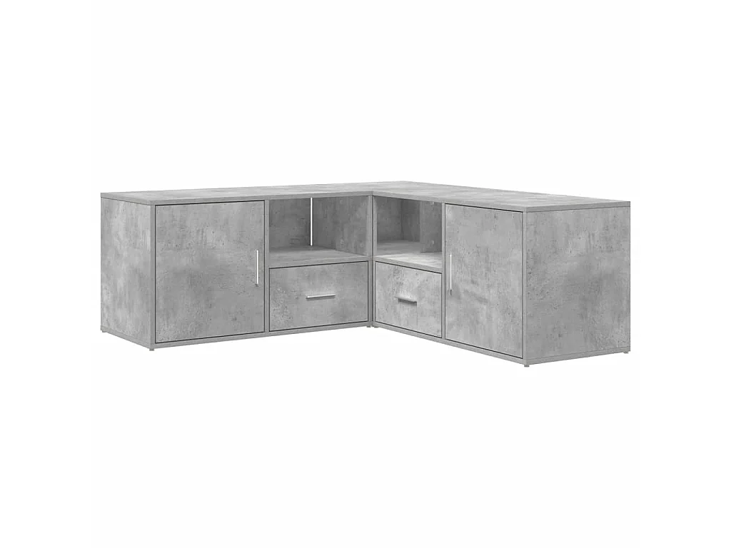 Armoire d'angle gris béton 200x40x45 cm bois d’ingénierie
