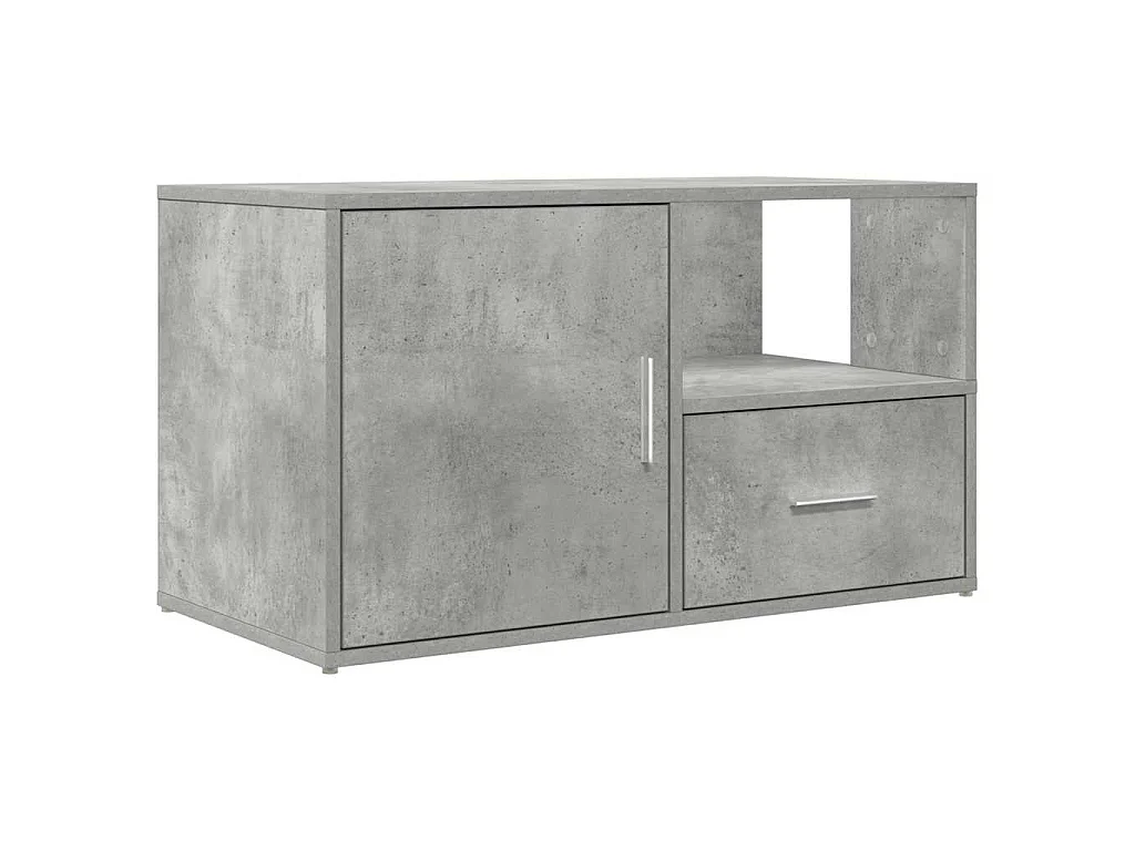 Armoire d'angle gris béton 200x40x45 cm bois d’ingénierie