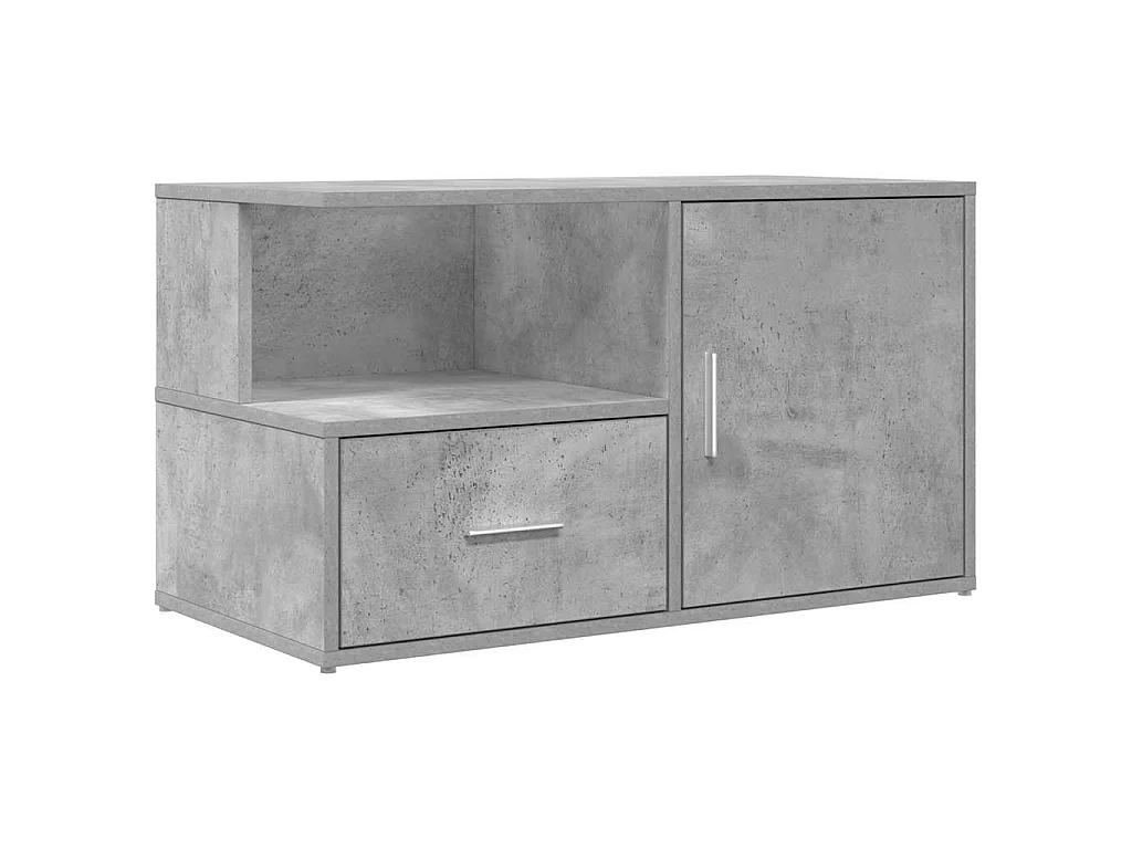 Armoire d'angle gris béton 200x40x45 cm bois d’ingénierie