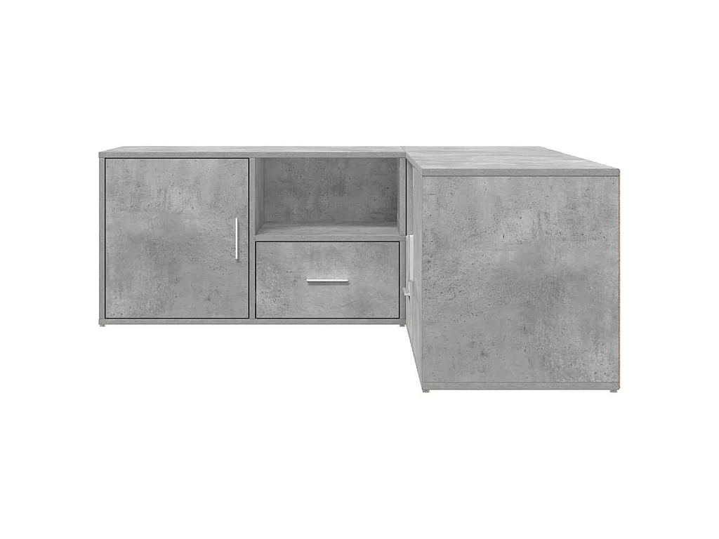 Armoire d'angle gris béton 200x40x45 cm bois d’ingénierie