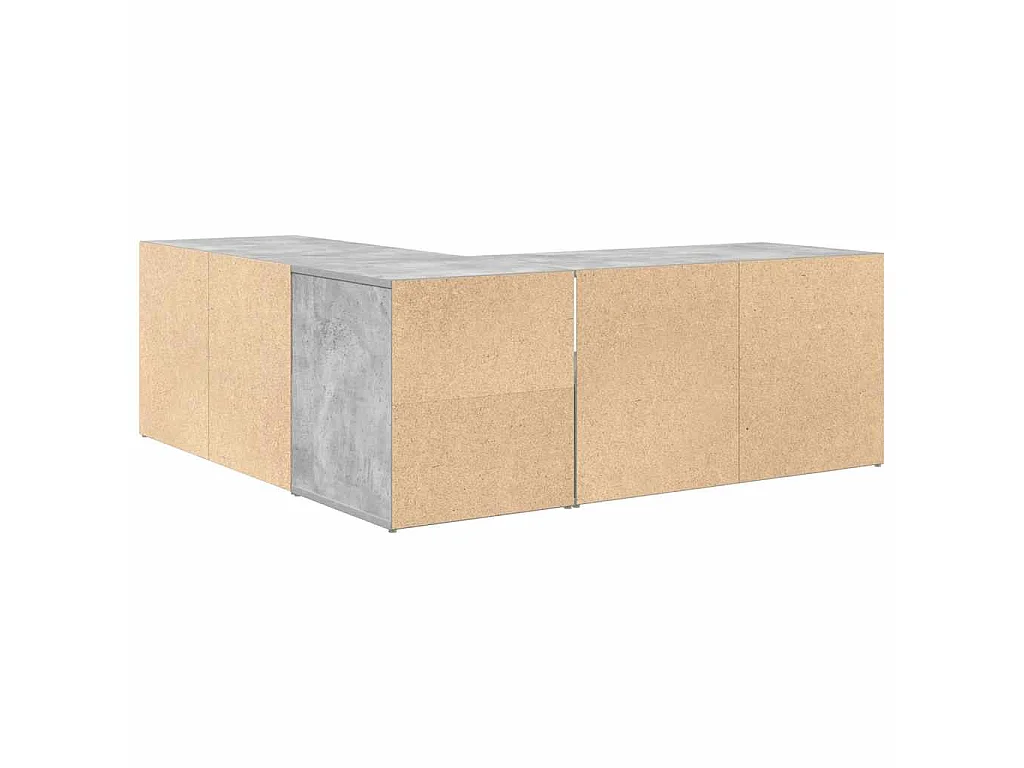 Armoire d'angle gris béton 200x40x45 cm bois d’ingénierie