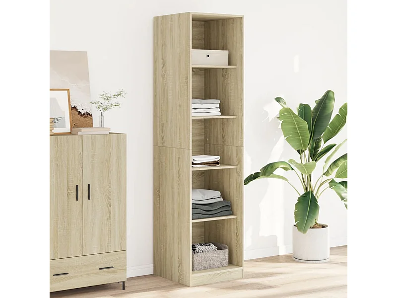 Kledingkast 50x50x200 cm bewerkt hout sonoma eikenkleurig