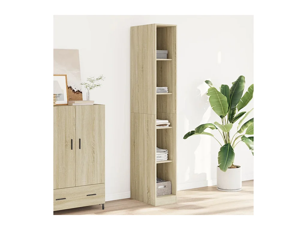 Garde-robe chêne sonoma 30x50x200 cm bois d'ingénierie