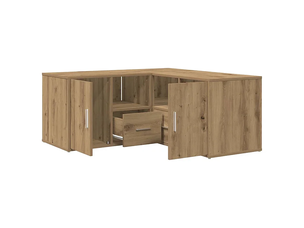 Mobile Angolare Rovere Artigianale 160x40x45 cm in Truciolato