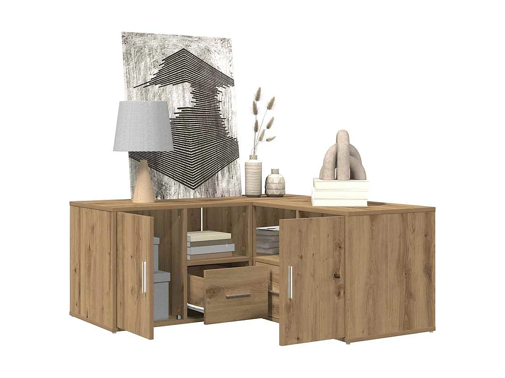 Mobile Angolare Rovere Artigianale 160x40x45 cm in Truciolato