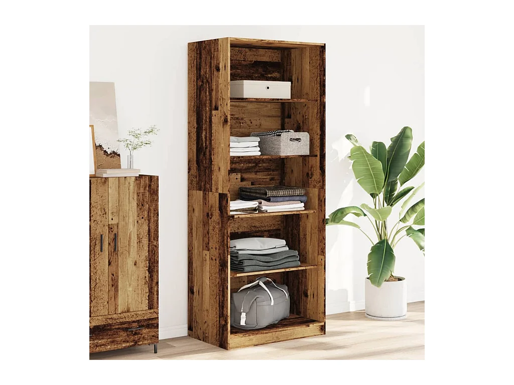 Garde-robe vieux bois 80x50x200 cm bois d'ingénierie