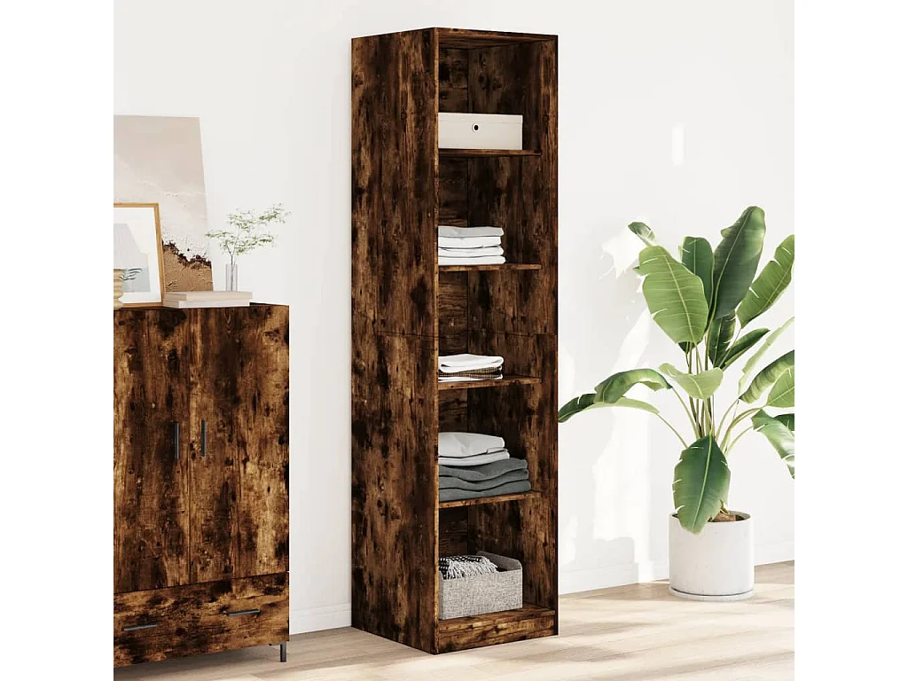 Garde-robe chêne fumé 50x50x200 cm bois d'ingénierie