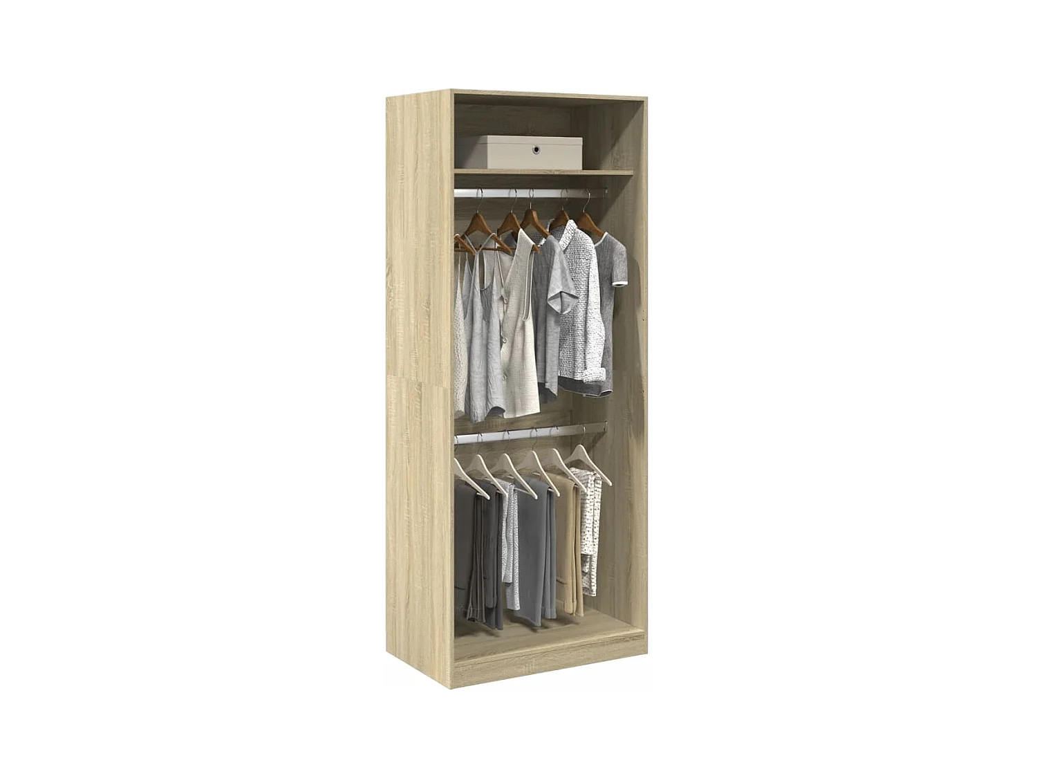 Garde-robe chêne sonoma 80x50x200 cm bois d'ingénierie
