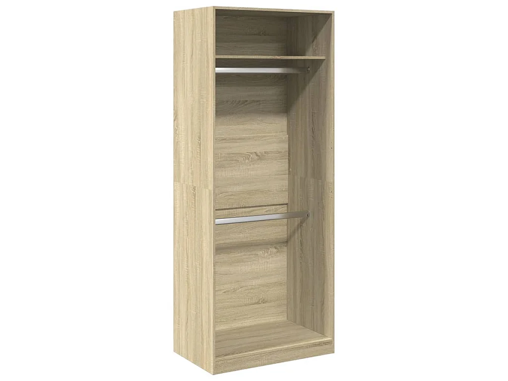 Garde-robe chêne sonoma 80x50x200 cm bois d'ingénierie