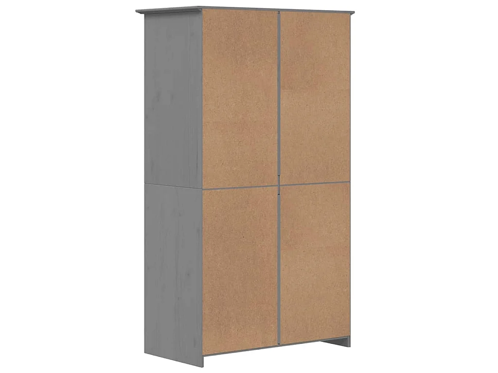 Armadio BODO 99x53,5x173 cm in Legno Massello di Pino Grigio