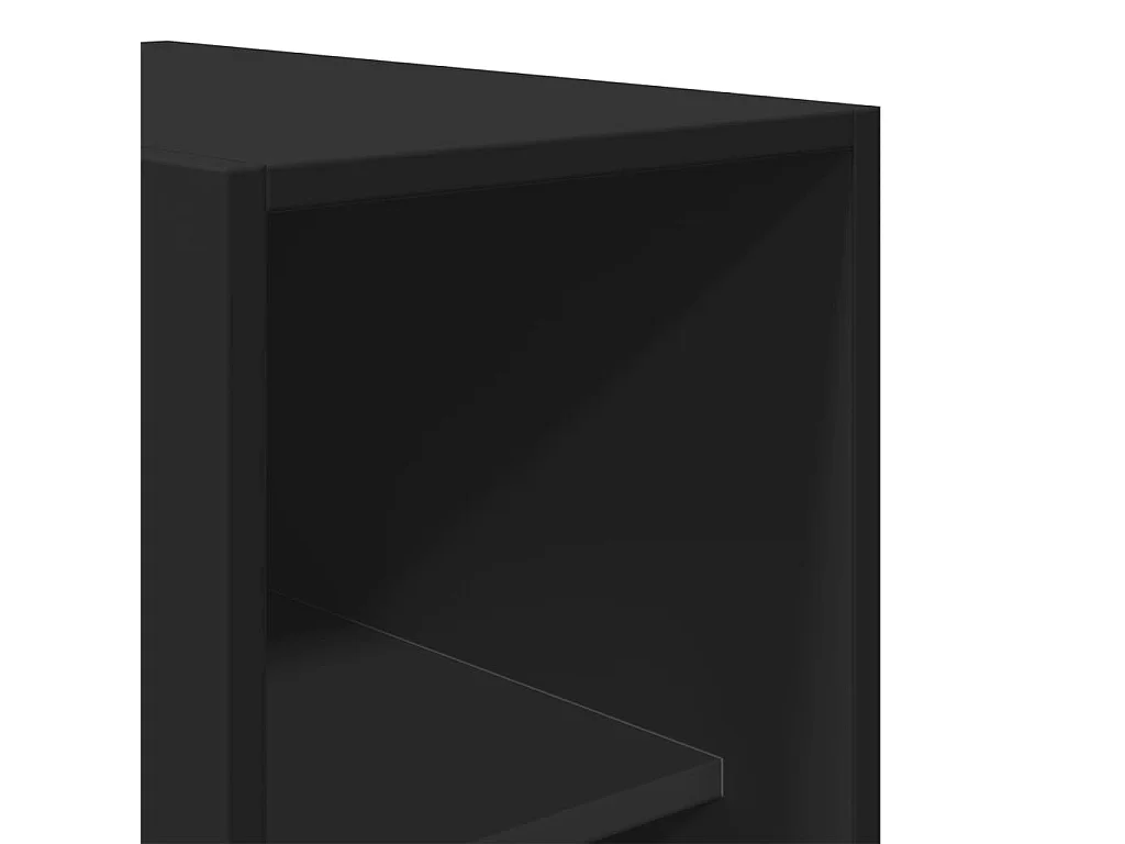 Garde-robe noir 30x50x200 cm bois d'ingénierie