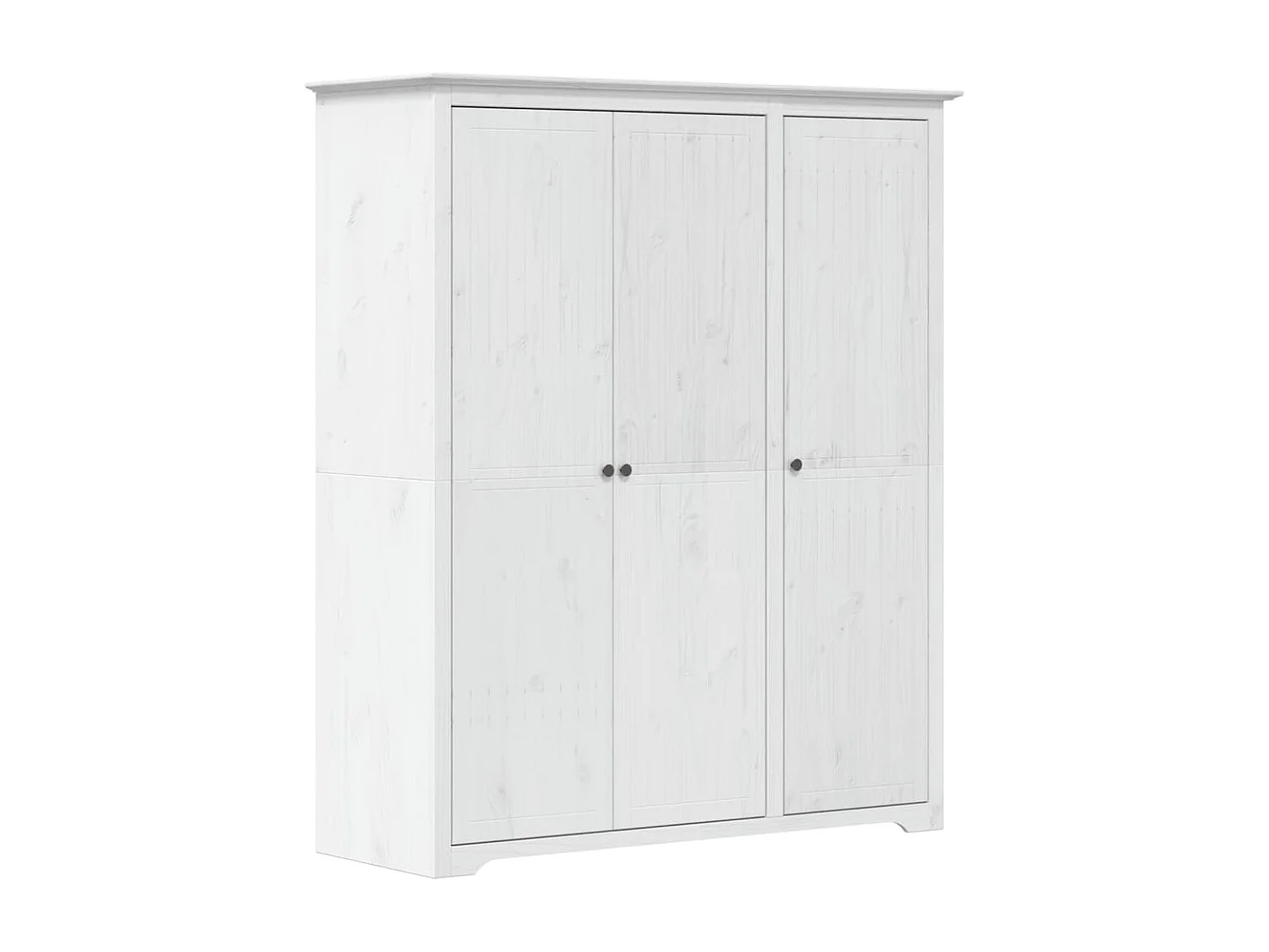 Garde-robe BODO blanc 146x53,5x173 cm bois massif de pin