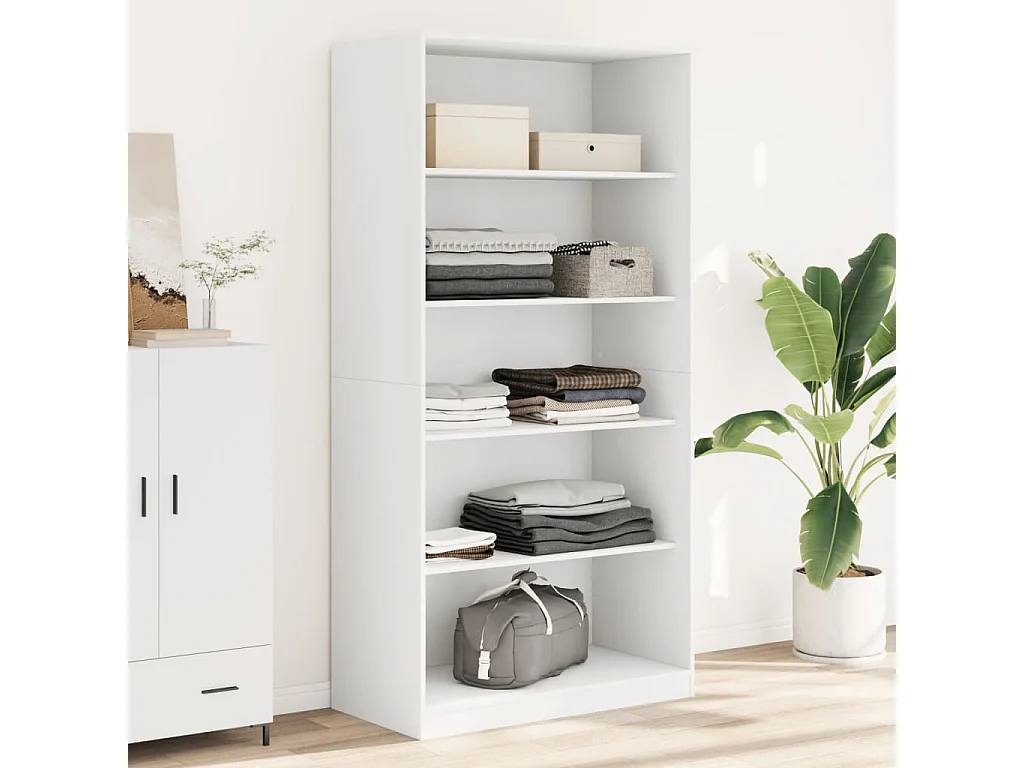 Garde-robe Blanc 100x50x200 cm Bois d'ingénierie