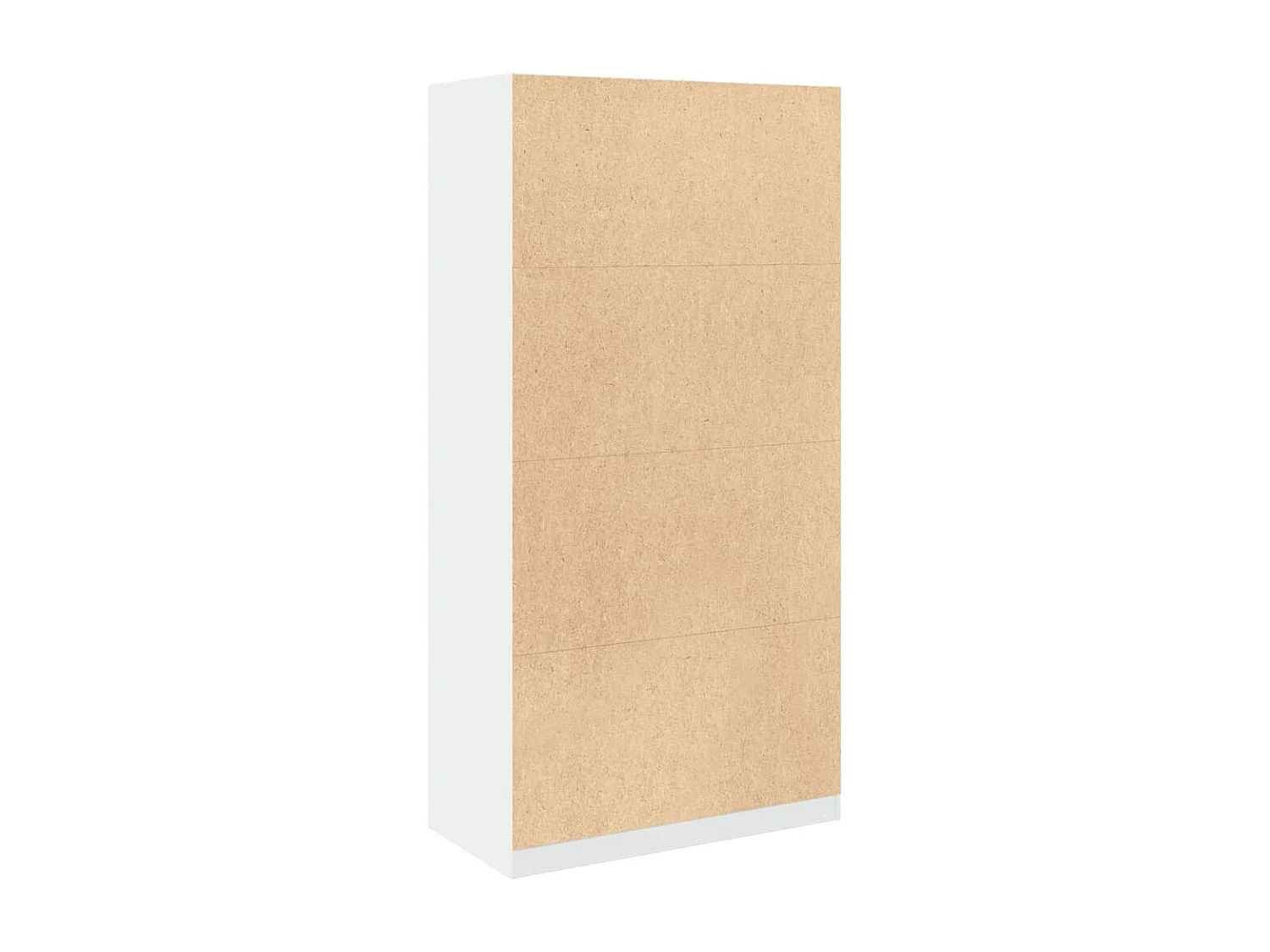 Armario de madera contrachapada blanco 100x50x200 cm