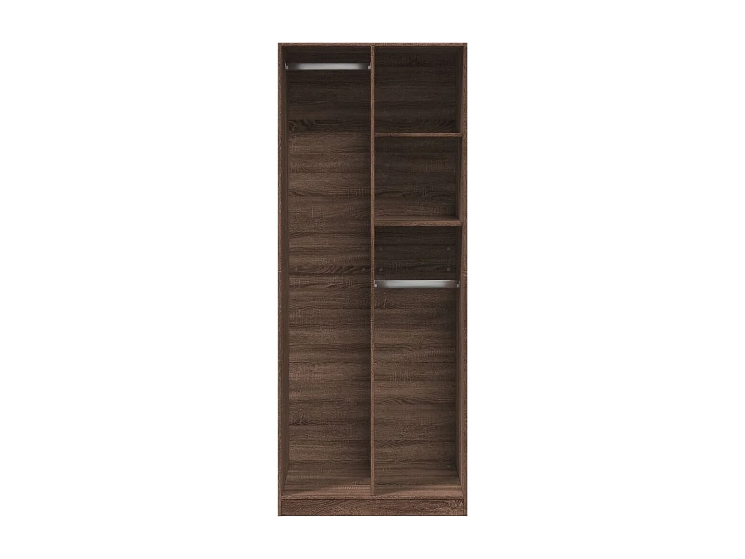 Kleiderschrank Braun Eichen-Optik 80x50x200 cm Holzwerkstoff