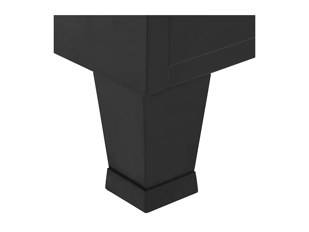 Armario industrial de acero negro 90x40x140 cm