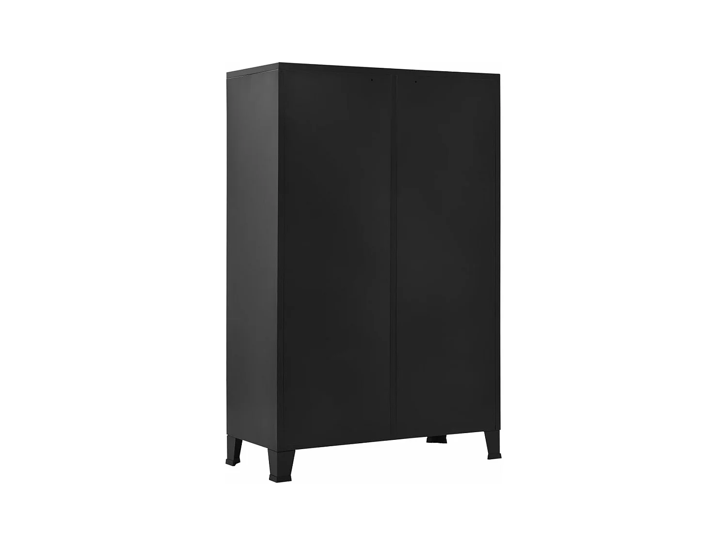 Armario industrial de acero negro 90x40x140 cm