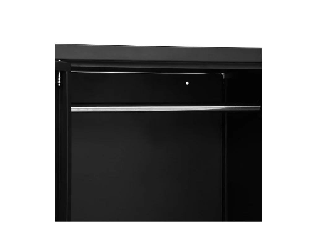 Armario industrial de acero negro 90x40x140 cm