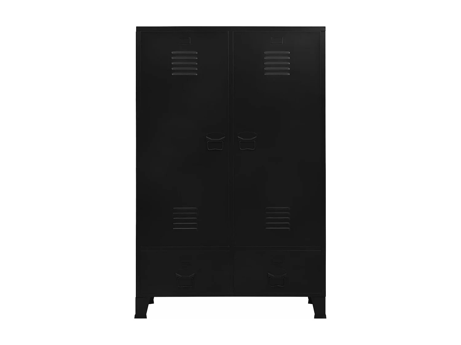 Roupeiro industrial 90x40x140 cm aço preto